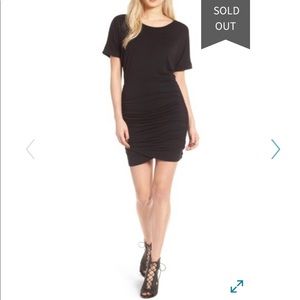 Leith Ruched Dolman Sleeve Body Con Dress